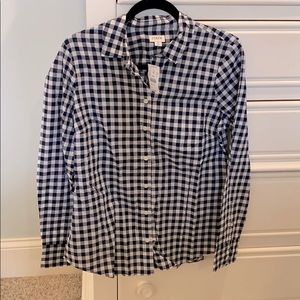 J. Crew Gingham Blouse